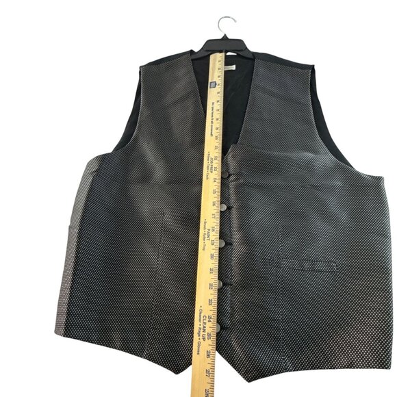 Carrot & Gibbs Men's XXL Black White Polka Dot Vest USA Handmade Formal Luxe - Picture 5 of 6
